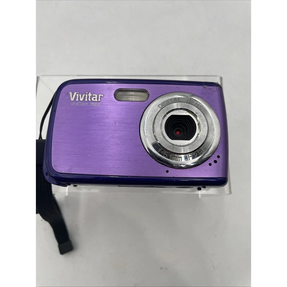 Vivitar ViviCam 7022 Digital Camera 7.1MP 4x Zoom+Battery+SD Card-TESTED